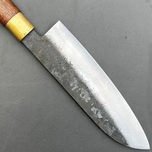 Couteau de Chef Burraq Personnalisé Fait Main en Acier Carbone, Lame de 8 Pouces, Manche en Bois, Épaisseur 3,0 mm, Entretien à Sec, NOUVEAU, Cadeau - Product Image 3