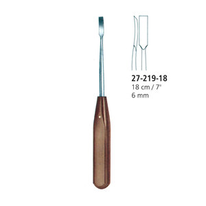 Elevador Periostal Ortodóntico de Acero Inoxidable y Titanio, 18 cm, 6 mm, Ergonómico, Manual, Clase II, Instrumento Quirúrgico con Certificación CE - Product Image 1