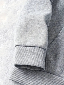 Sudadera con Capucha para Mujer con Estampado de Pantera Rosa, Gris, de Algodón Tejido, Estilo Casual Otoñal, con Bolsillo Frontal con Logotipo - Product Image 3