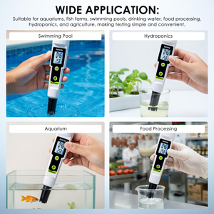 Digital Salinity Meter 2-in-1 Pen-Type Temperature <b>Tester</b> with Backlit LCD 0-199.9 ppt Marine Aquarium Saltwater Pond Monitor - Product Image 6