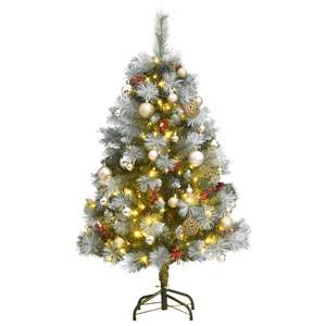 Sapin de Noël Artificiel Articulé avec 150 LED et Ensemble de Boules 59,1 Pouces - Product Image 1