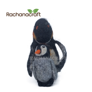 Không Có Độc Hại Sinh Thái Thân Thiện Cảm Thấy Chim Cánh Cụt Được Thực hiện Trong Nepal Bởi Phụ Nữ Nghệ nhân Len Cảm Thấy Động Vật Đồ Chơi Nghệ Thuật Và Thủ Công Mỹ Nghệ Cho Trang Trí Nội Thất Các Mặt Hàng - Product Image 1