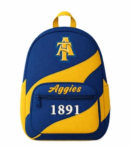 Mochila de Piel Sintética de Dos Tonos, Elegante, de la Universidad de North Carolina A&T, para Estudiantes Universitarios, Duradera - Product Image 1