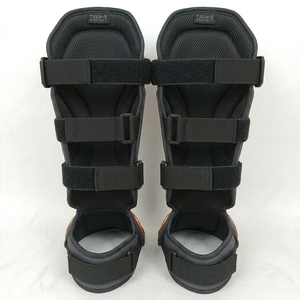 Protège-tibias noirs élastiques professionnels en PU avec fermeture auto-agrippante réglable pour la boxe – Équipement de protection adulte 2026 - Product Image 2