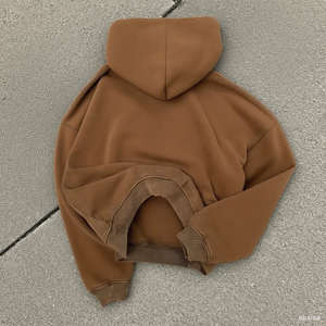 เสื้อฮู้ดดี้โอเวอร์ไซส์แบบยูนิเซ็กซ์ สไตล์สตรีทแวร์ ผลิตตามสั่ง ล้างสีแบบแอซิดวอช สีซีดจางแบบซันเฟด ผ้าฝ้ายหนานุ่ม เฟรนช์เทอร์รี่ สำหรับฤดูหนาว - Product Image 3