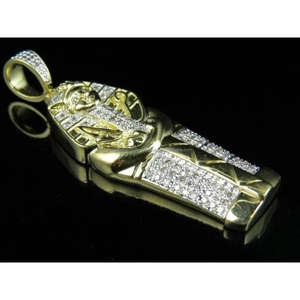 จี้เพชรทรงกลมแบบกำหนดเอง ประดับเพชร VVS ที่ได้รับการเพาะเลี้ยงในห้องปฏิบัติการ พร้อมสร้อยคอเงินแท้ 925 สไตล์ฮิปฮอปสำหรับผู้ชาย - Product Image 1