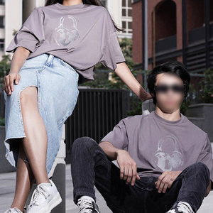 Camiseta de Algodón Bordada de Lujo para Mujer, Corte Holgado, Estilo Casual Moderno, Ropa de Calle, Moda de Verano - Product Image 3