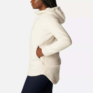 Chaqueta de Invierno Personalizada con Logotipo para Mujer, Estilo Deportivo, Corte Holgado, Forro Polar Sherpa, Chaqueta Acolchada con Cierre y Rayas de Algodón Polar - Product Image 2