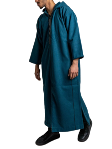 Jubba Thobe Traditionnelle Islamique pour Hommes, Kaftan en Coton à Manches Longues, Poches, Grande Taille, Personnalisable, Couleur Unie, pour l'Aïd, Style Arabie Saoudite - Product Image 5