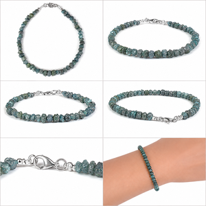 Pulsera de Cuentas Plateada Hecha a Mano, Brazalete Clásico para Fiesta, Joyería Certificada para Mujer - Product Image 5