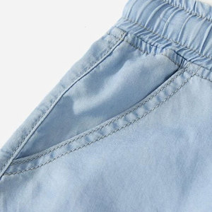 Women's Spandex/Polyester Oxford Shorts <b>Elastic</b> <b>Waist</b> Mid Rise Regular Fit Casual Breathable Quick Dry Eco-Friendly Pockets - Product Image 5