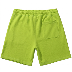Shorts en tissu éponge 100% coton personnalisés de haute qualité pour hommes, vêtements de sport décontractés, longueur genou, coupe ample. - Product Image 2