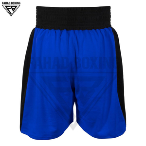 Ensemble uniforme de boxe blanc et bleu de haute qualité OEM/ODM, débardeur et short en mesh à séchage rapide pour l'entraînement de kickboxing et de MMA - Product Image 4