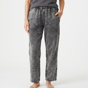 Joggers surdimensionnés délavés à l'acide pour femme, coupe ample, pantalon de survêtement décontracté, bas de tenue streetwear baggy - Product Image 4