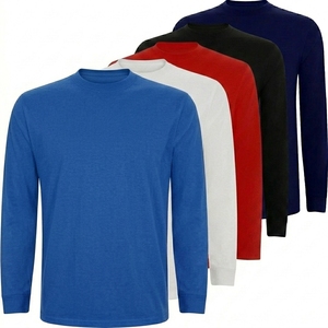 Wholesale Vintage Jersey 100% Cotton Long Sleeve Sport <b>T</b>-<b>shirt</b> with Pattern Customized Logo for Men Unisex Gym <b>Pack</b> of <b>5</b> - Product Image 3