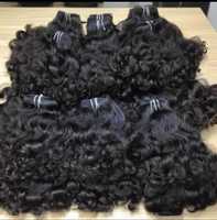 Extensions de cheveux humains indiens Remy à ondulations profondes et bouclées, provenant d'un seul donneur, 26 pouces, 100g, tissage double trame à la machine