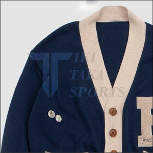 Cárdigan de Punto de Manga Larga Tiki Taka Sports, Tendencia en Moda, Lana/Nailon, Nueva Llegada, Decoración de Encaje, Temporada de Invierno, Diseño de Parches, para Hombre - Product Image 2