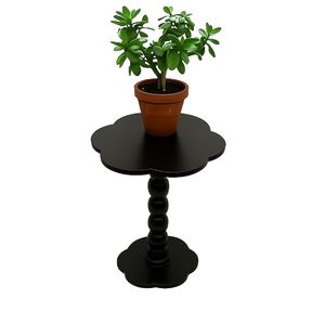 Black Metal Flower Shape Durable Floor Mount Plant Stand Decorative Succulent Holder Desktop Display <b>Table</b> for Home Garden - Product Image 1