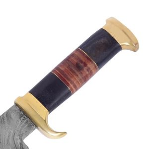 Handmade Damascus Steel Fixed Blade Razor Sharp Outdoor Hunting <b>Knife</b> with Leather Sheath High Quality OEM ODM Customizable - Product Image 3