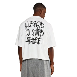 Camisetas Oversize Boxy Largas para Hombre, OEM, de Algodón Jersey, Hombro Caído, Ajuste Holgado, Tejido Pesado, Estampado Personalizado, Venta al por Mayor, Ropa de EE. UU. OEM - Product Image 3