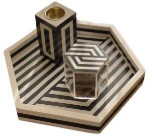 ILAHI's Indian Handmade <b>Bone</b> Horn Wood Pine Wood Black Inlay AROMATIC Incense Burner Box and Tray Set All-<b>Season</b> Indian Incense - Product Image 1