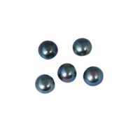 Cabochon rond noir de qualité supérieure, perle grise, pierre précieuse semi-précieuse en vrac pour bagues, pendentifs, boucles d'oreilles, fourniture d'usine