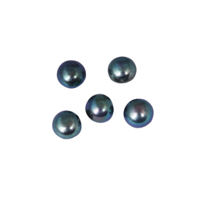 Cabochon rond noir de qualité supérieure, perle grise, pierre précieuse semi-précieuse en vrac pour bagues, pendentifs, boucles d'oreilles, fourniture d'usine - Product Image 1