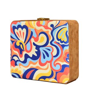 Pochette à imprimé abstrait multicolore pour femmes et voyages - Product Image 2