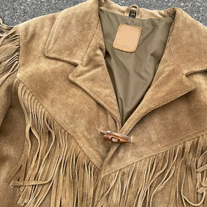 Chaqueta de Gamuza con Flecos para Hombre y Mujer, Acabado Suave y Lujoso, Estilo Occidental, OEM - Product Image 3