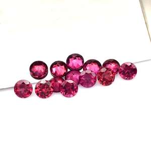 Lote al por mayor de piedras preciosas sueltas de rodolita rosa natural de 6x6 mm, corte redondo, calidad AAA++, calibradas, para la fabricación de joyas. - Product Image 3