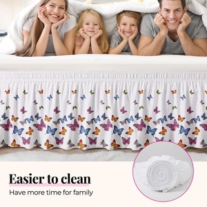Ventes en gros de jupes de lit de haute qualité 100% coton, style européen, imperméables - Product Image 2