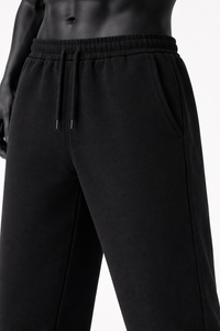 Pantalon de survêtement homme 2026 en molleton épais, taille élastique, longueur genou, idéal pour la gym et les activités de plein air en hiver - Product Image 4