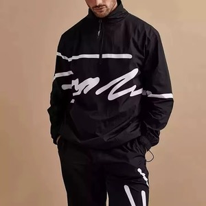 Survêtements personnalisés pour hommes, ensemble deux pièces, survêtement ample, ensemble de jogging, ensemble de survêtement en nylon personnalisé pour hommes - Product Image 2