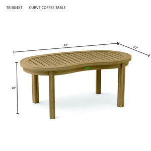 Tavolino da Caffè Curvo da Esterno Modello D0100XU528J per un Elegante Arredo da Giardino - Product Image 4