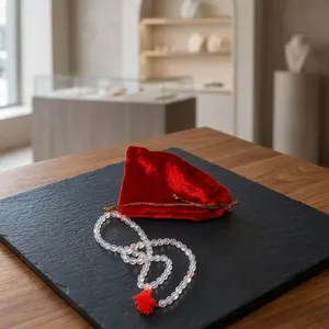 Chapelet de prière traditionnel fait main en quartz cristal Sphatik Mala Japamala pour la remise des diplômes, Diwali, la maison et le bureau - Design Zen Asiatique - Product Image 5