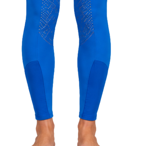 Sky Blue Women Equestrian Riding Tights High Waist <b>Stretch</b> Leggings Silicone Full <b>Seat</b> Grip Horse Riding Pants Competition - Product Image 3