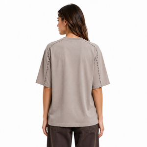 Women's <b>Raglan</b> Sleeve Loose Fit women's shirt Solid Color Minimalist Style T-Shirt 100% Cotton Knit DTG Breathable Everyday Wear - Product Image 2