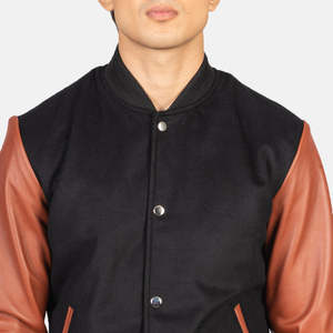 College <b>Man</b> <b>Jackets</b> Varsity Letterman <b>Baseball</b> Team Style Wool Stand Collar Hooded Slim Fit Oversized Bomber Streetwear Fashion - Product Image 3