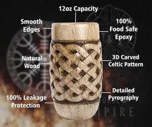 Mug à café en bois de luxe - Écologique, compatible micro-ondes, design classique pour la maison, les hôtels, les restaurants, meilleur cadeau pour la décoration de table - Product Image 5