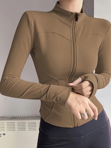 Womens High Performance Yoga <b>Jacket</b> Athletic <b>Workout</b> Gym Running Fitness Wear Custom Logo OEM ODM Private Label Wholesale - Product Image 4