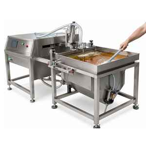 New 4 Nozzle Fully Automatic <b>Android</b> <b>Controlled</b> Gas/Electric 50kg/h Jalebi Making Frying Machine 304 Stainless Steel - Product Image 5