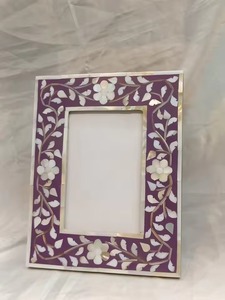Cadre photo en nacre, design floral, décoration de table, décoration murale, cadre photo en nacre, best-seller pour la décoration intérieure - Product Image 4
