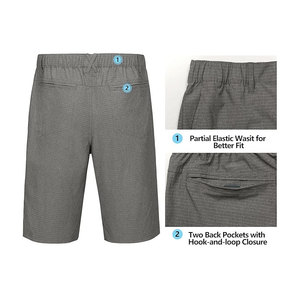 Shorts de golf de haute qualité pour hommes, entrejambe 12 pouces, taille élastique, couleur unie, séchage rapide, extensibles, logo personnalisé, fournisseur d'usine OEM - Product Image 5