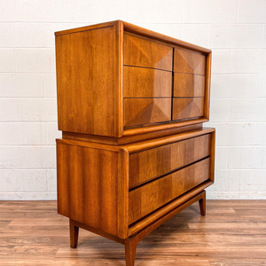 Commode moderne du milieu du siècle en noyer réglable à 8 tiroirs, meuble de rangement pour chambre à coucher, décoration intérieure - Product Image 2