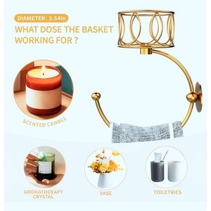 Toallero de pared para baño con portavelas elegante, soporte para toallas de mano para decoración del baño - Product Image 5