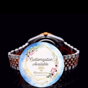 Reloj Hip Hop Elvoragems Personalizado con Diamantes Moissanite VVS |   Correa de Acero Inoxidable Unisex de Lujo, Resistente al Agua 10 Bar, 24 CT - Product Image 2