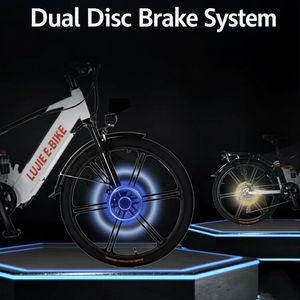 Vélo électrique avec pneus intégrés en alliage de magnésium de 26*2,215 pouces, système de freinage à double disque et suspension, batterie au lithium 36V 12Ah - Product Image 5