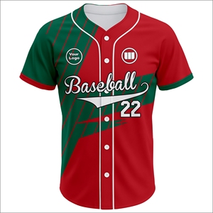 Private Label Custom Printed Baseball Jersey Manufacturer Breathable Moisture-Wicking Half Team Uniform Spring/Summer - Product Image 2