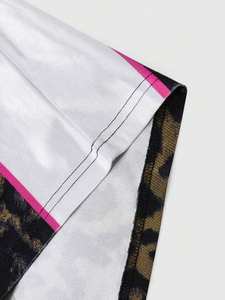 Camiseta Deportiva Extra Grande con Estampado de Leopardo 23, Unisex, Malla Transpirable, Estilo Universitario, Ropa Urbana, Personalizable para Equipos - Product Image 4