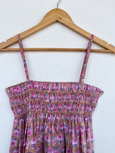 Vestido Mini de Algodón 100% para Mujer, Estampado Floral, Sin Mangas, Vestido Corto, Traje de Verano para Vacaciones en la Playa, Ropa de Calidad de Exportación - Product Image 2